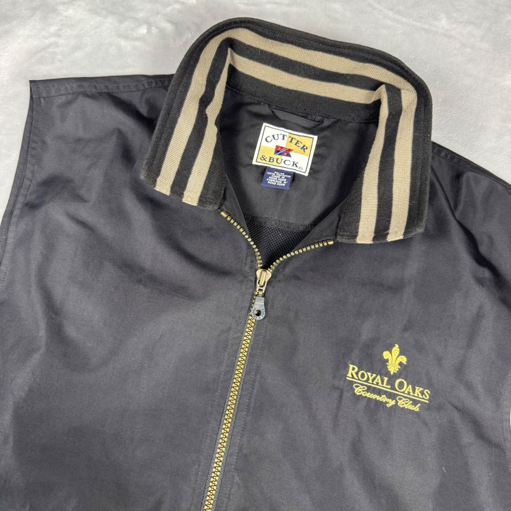 Cutter &‎ Buck Royal Oaks Country Club Golf Vest Mens Black Medium